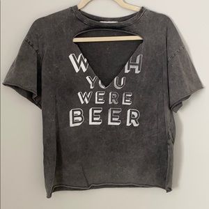 American Eagle Wish You Were Beer T-Shirt